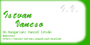 istvan vancso business card