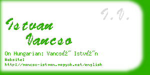 istvan vancso business card